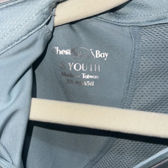 Kids Chestnut Bay Equestrian Long Sleeved Quarter Zip Shirt - size S - Picture 3 of 5